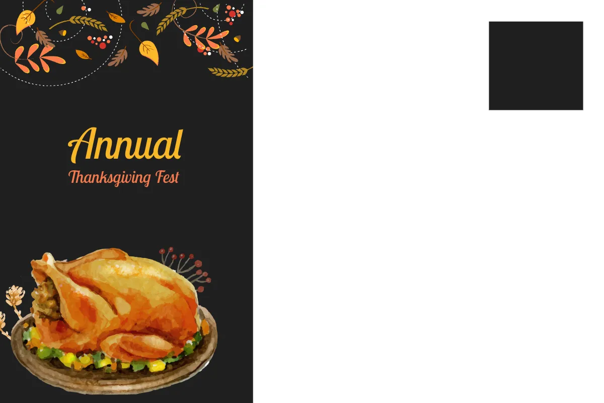 Free Thanksgiving Fest Postcard Template to Edit Online