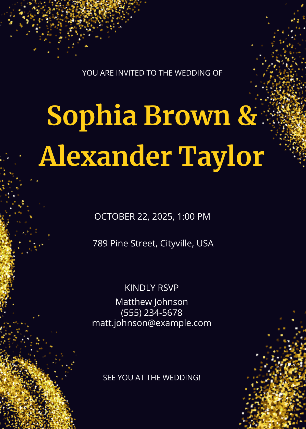 Lux Fall Wedding Invitation