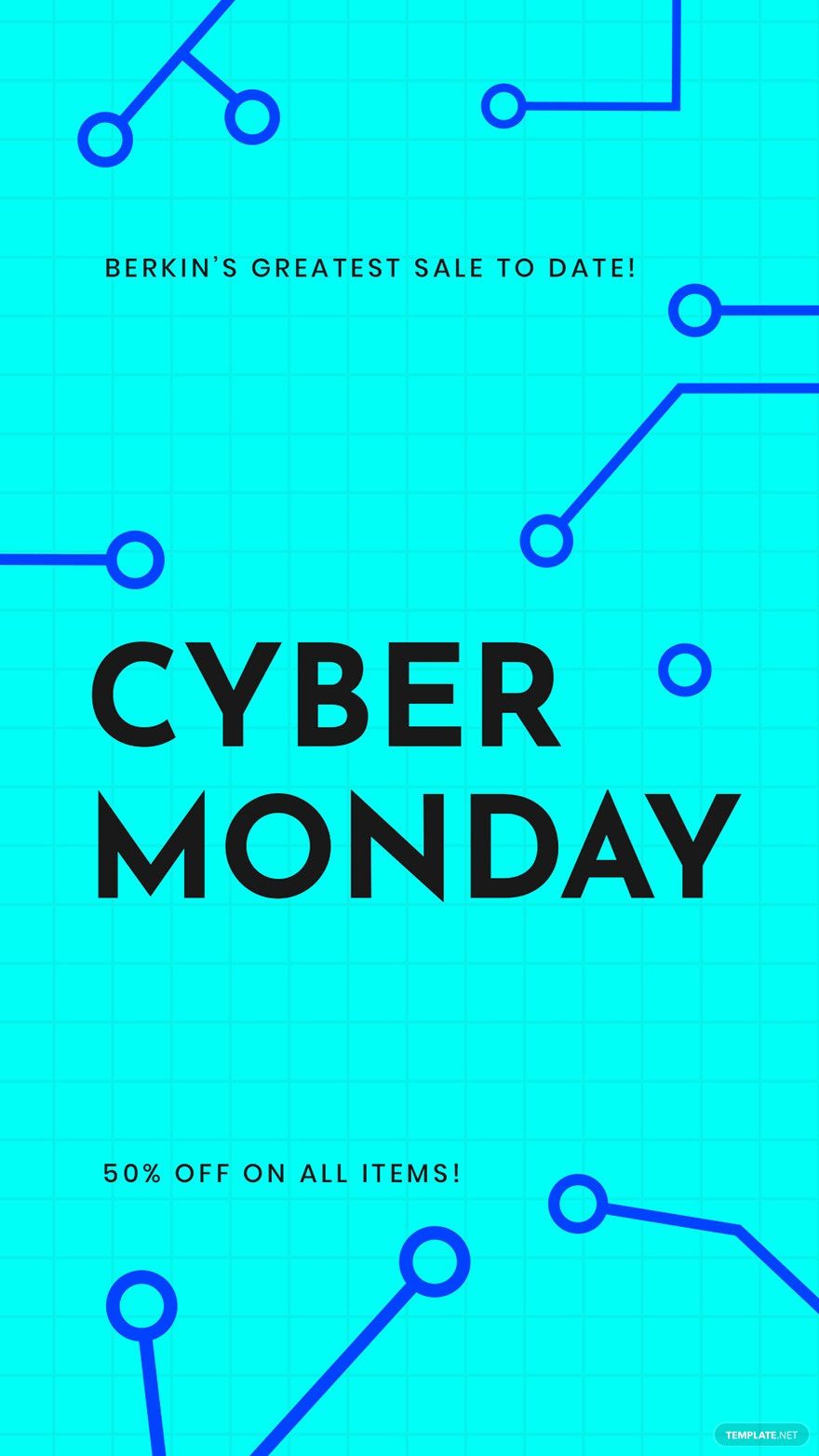 Editable Cyber Monday Sale Whatsapp Image Template