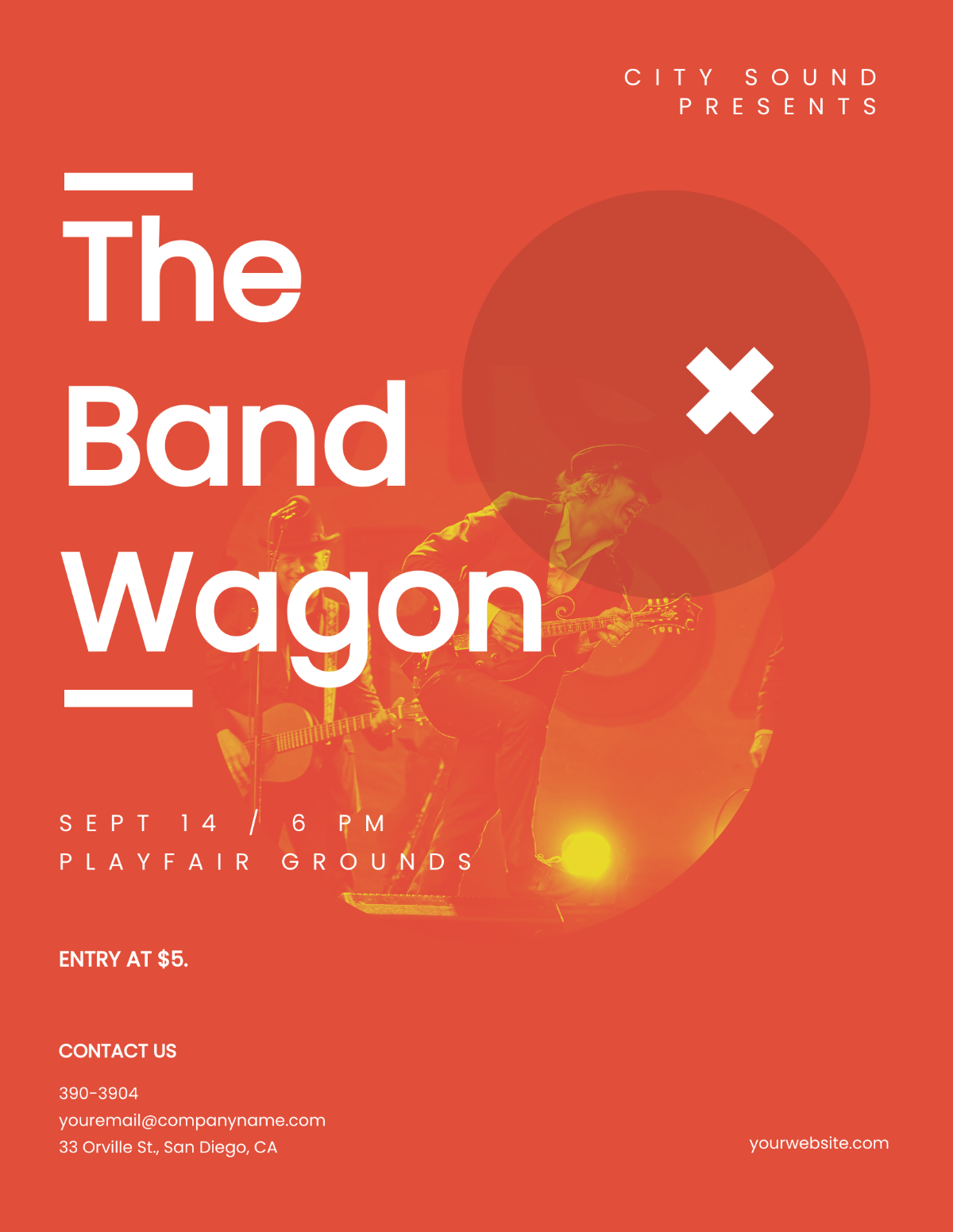 The Band Wagon Flyer Template