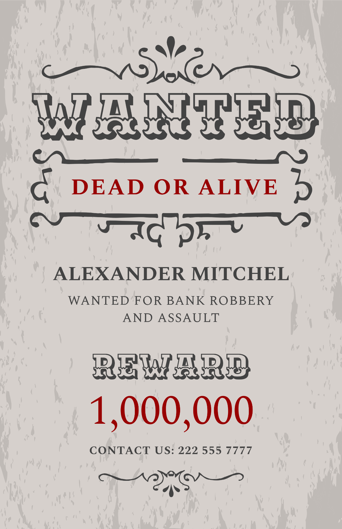 Wild West Wanted Poster Template - Edit Online & Download