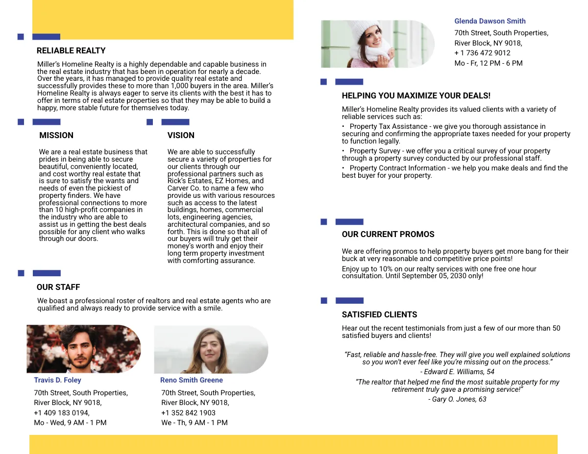 Free Award Winning Realtor Bi-Fold Brochure Template to Edit Online