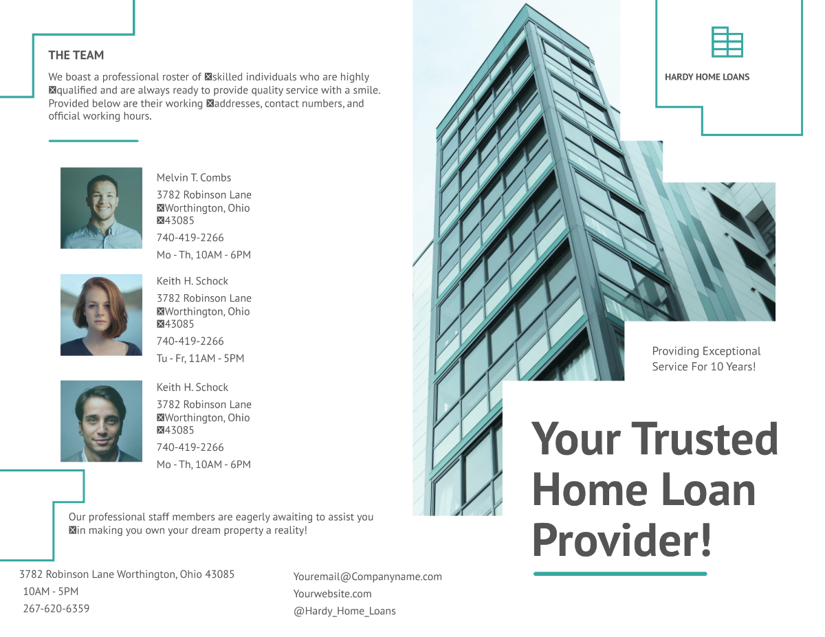 Home/House Loan Bi-fold Brochure Template - Edit Online & Download