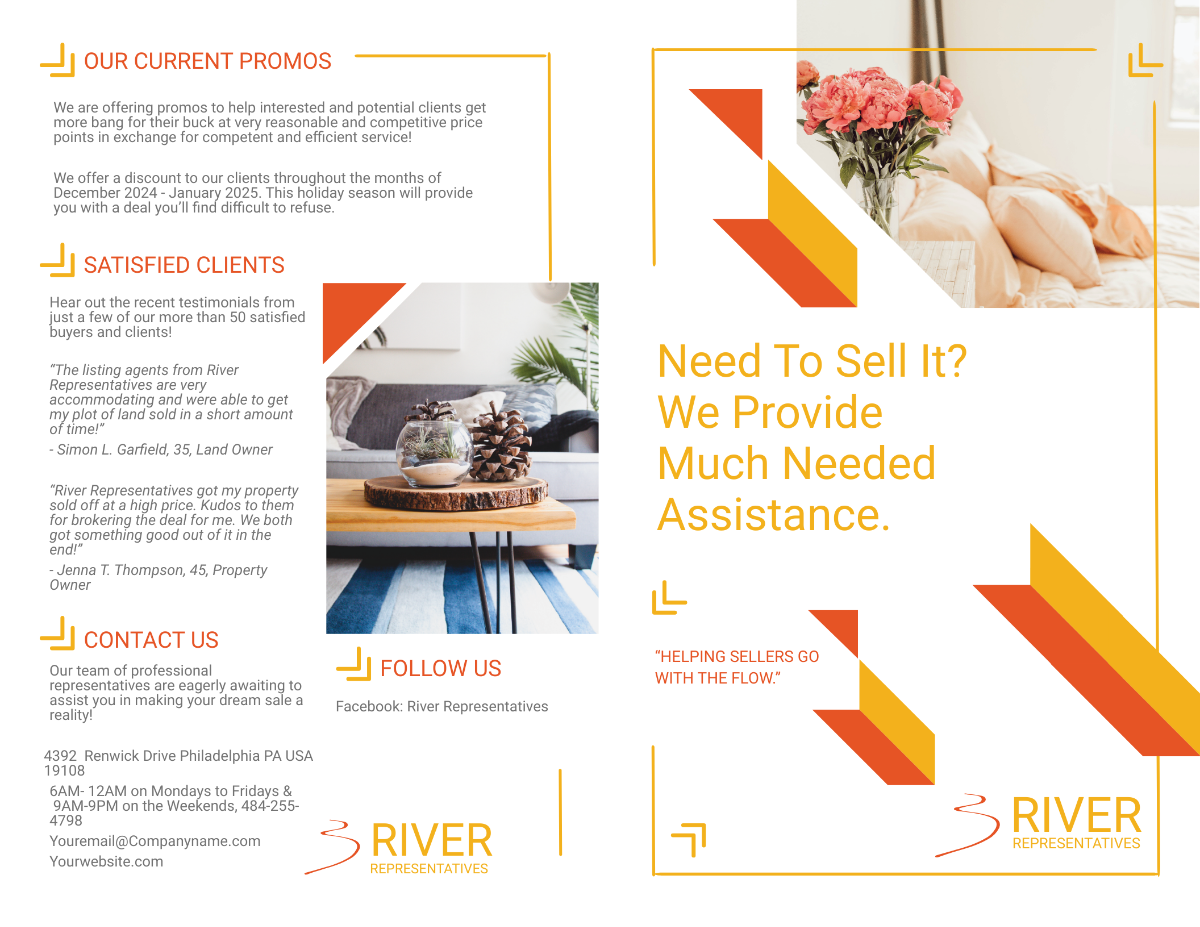 Lisitng Agent Bi-Fold Brochure Template - Edit Online & Download