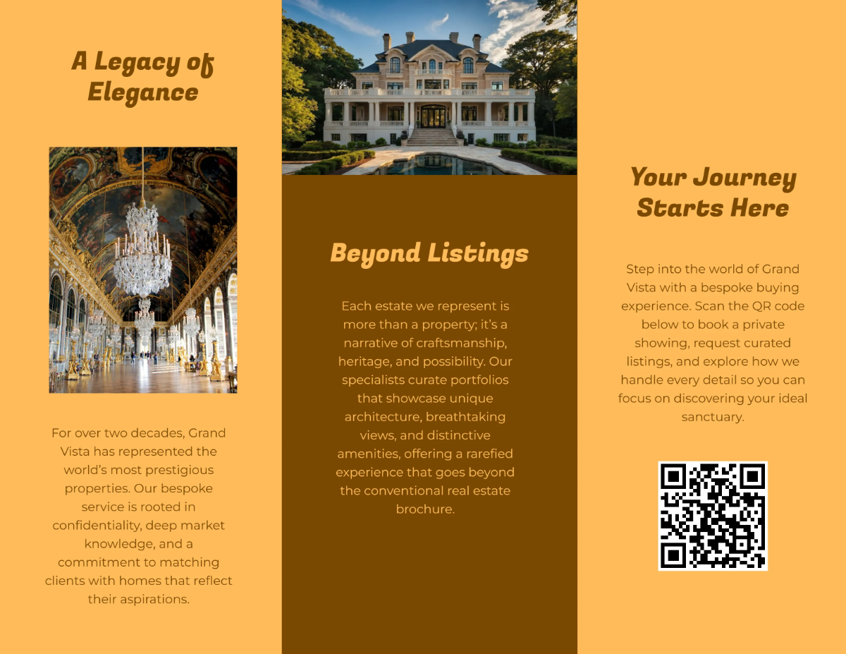 Free Mansion Tri-fold Brochure Template to Edit Online
