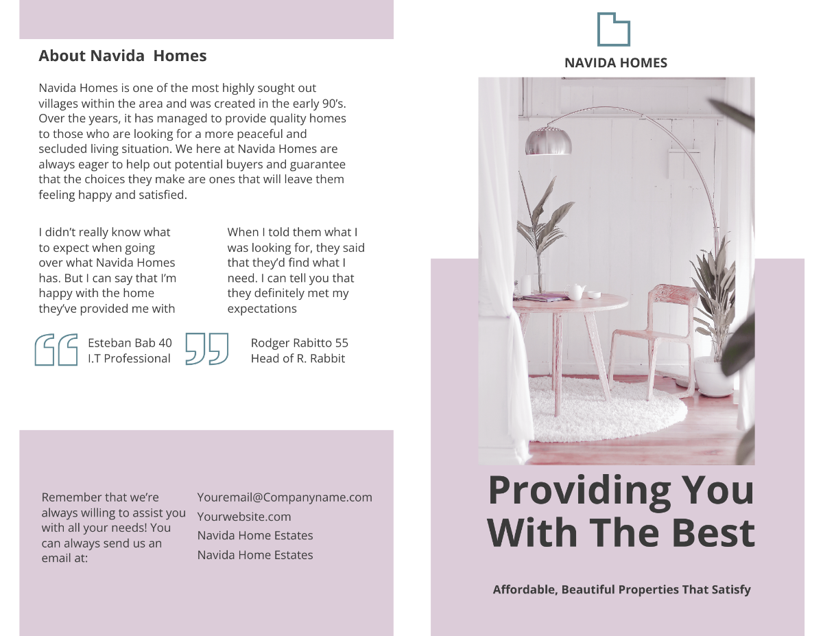 Open House Bi-fold Brochure Template - Edit Online & Download