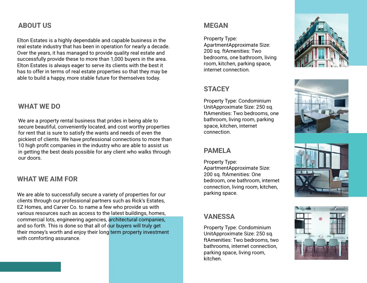 Free Rental Bi-fold Brochure Template to Edit Online