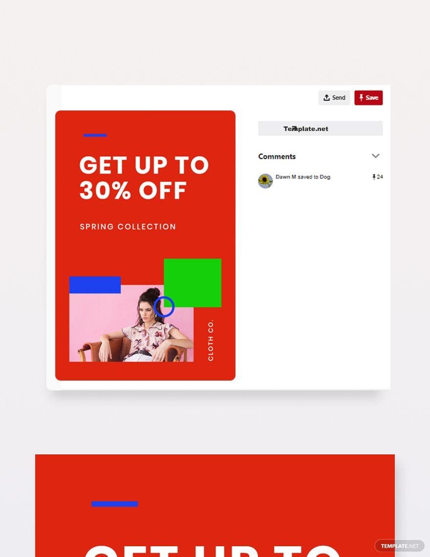 Free Holiday Offer Sale Pinterest Pin Template in PSD