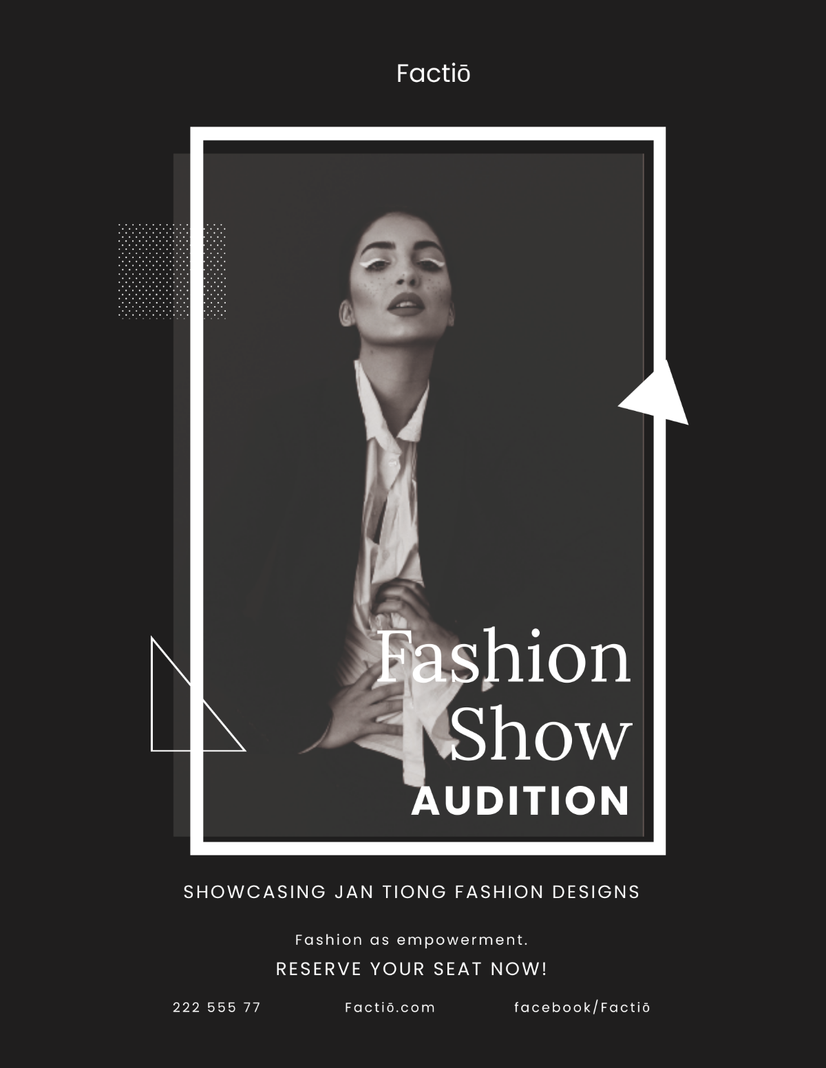 Fashion Show Audition Flyer