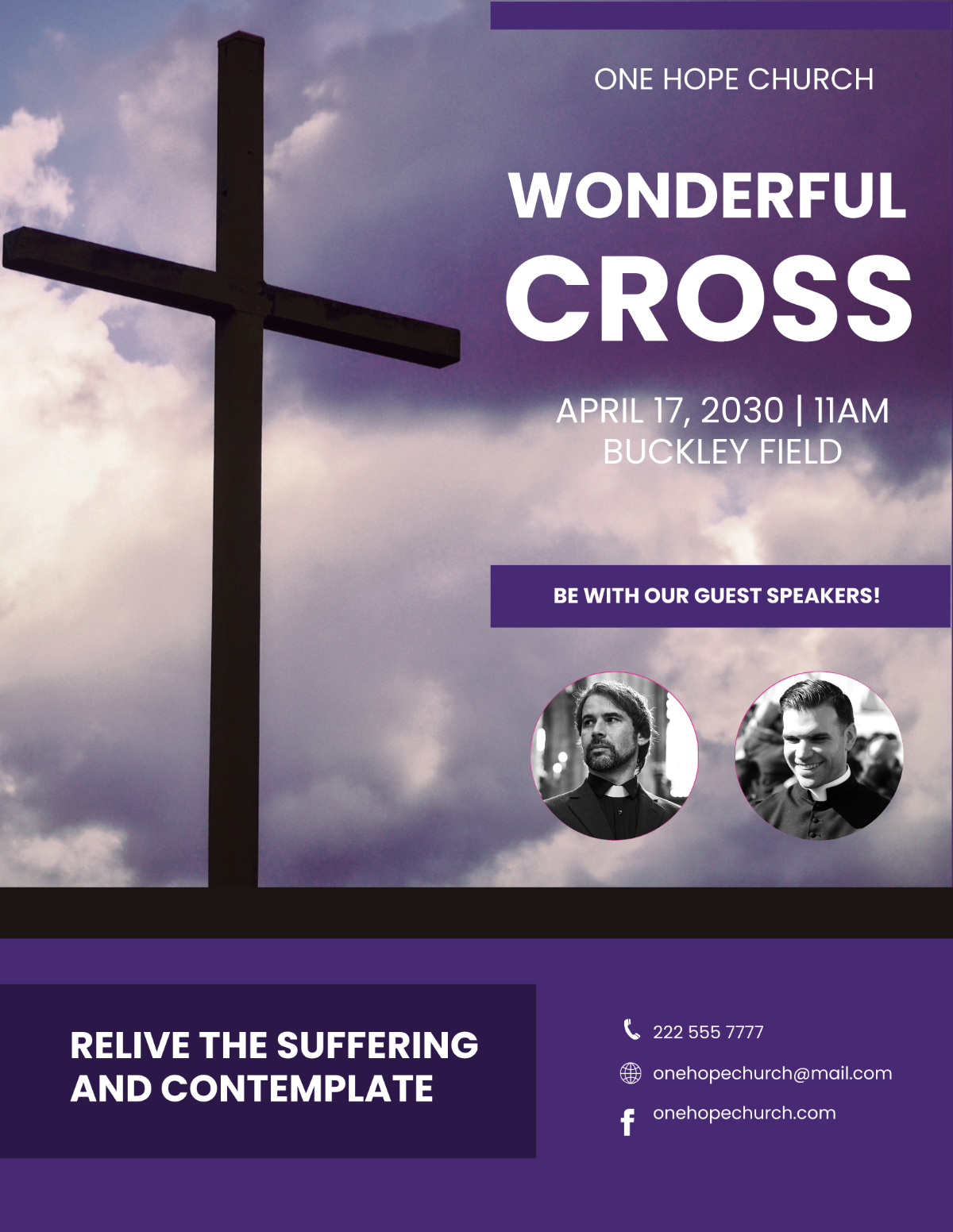 Wonderful Cross Flyer Template - Edit Online & Download