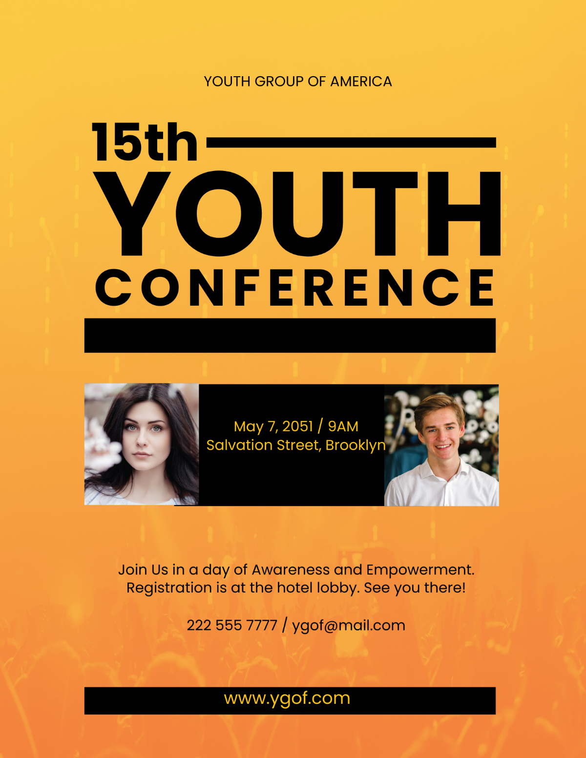 Youth Conference Flyer Template - Edit Online & Download