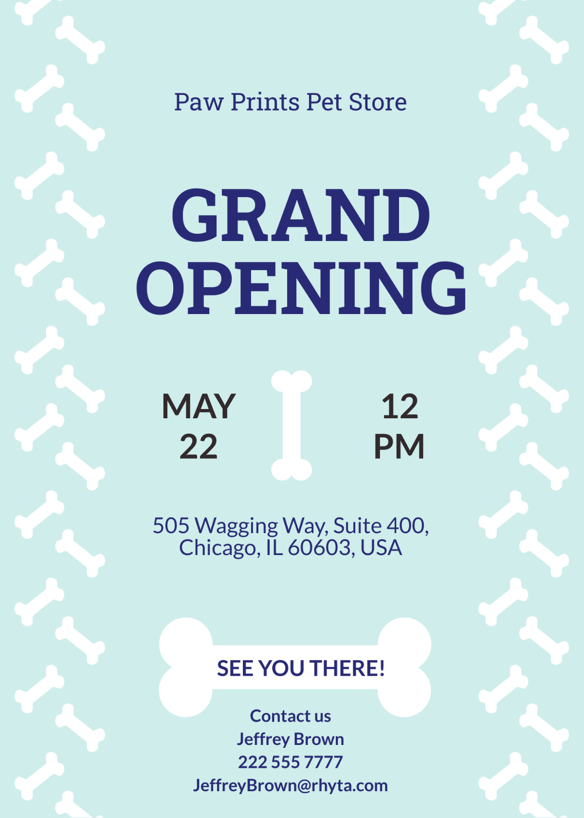 Pet Store Opening Invitation