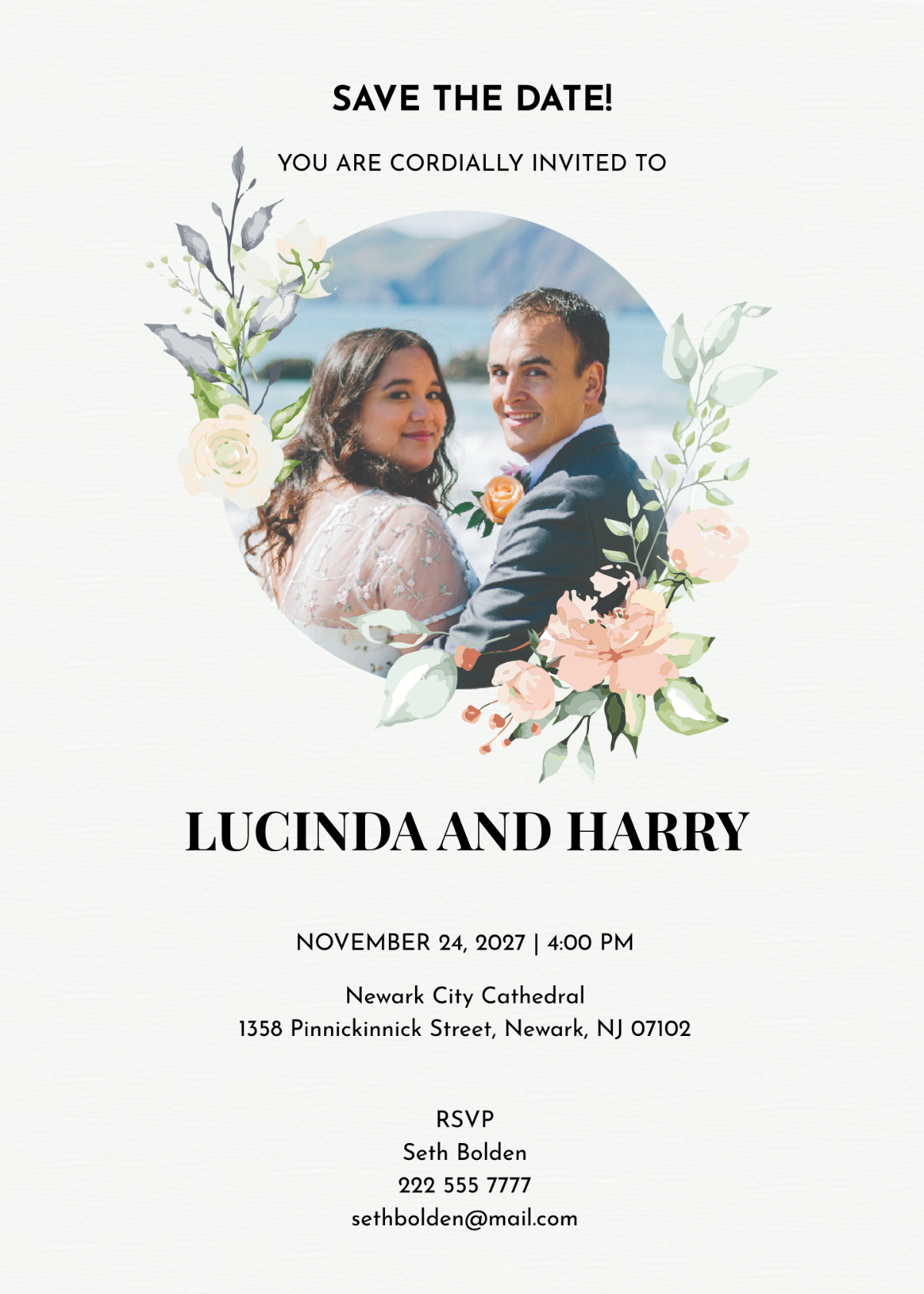 Photo Save The Date Invitation Template - Edit Online & Download