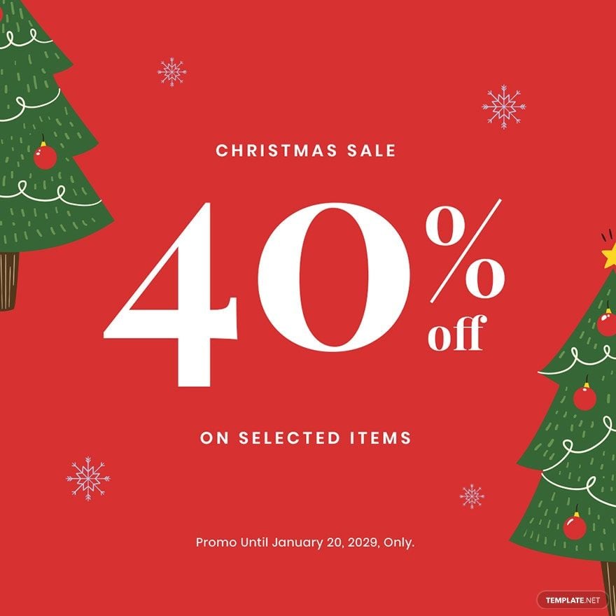 Christmas Holiday Sale Instagram Post Template