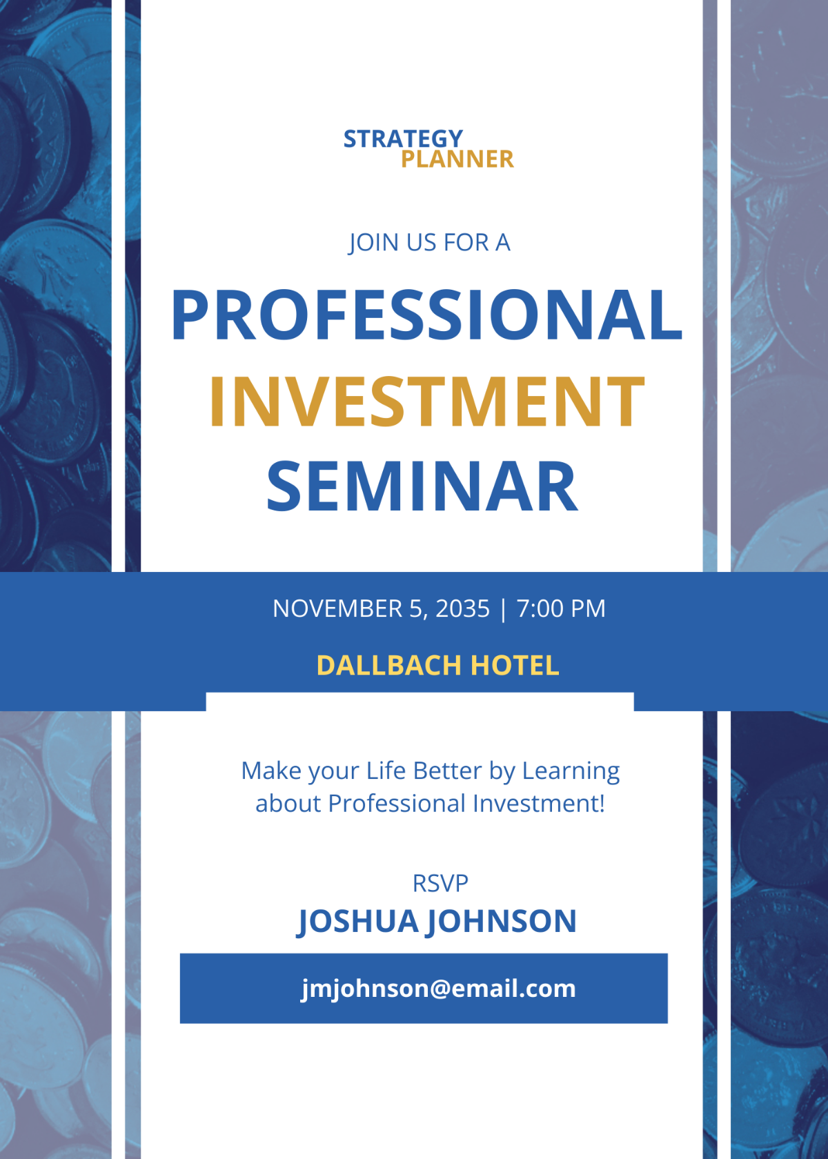 Professional Investment Seminar Invitation