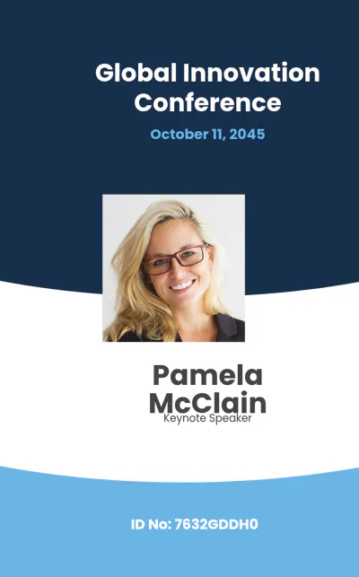 Free Conference Event ID Card Template to Edit Online