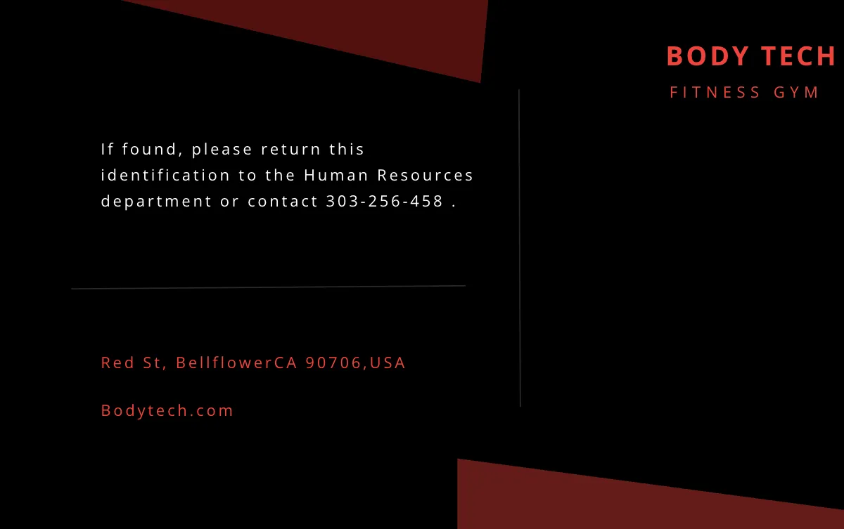 Free Gym Membership ID Card Template to Edit Online