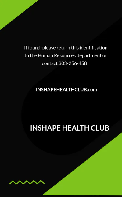 Free Health Club ID Card Template to Edit Online
