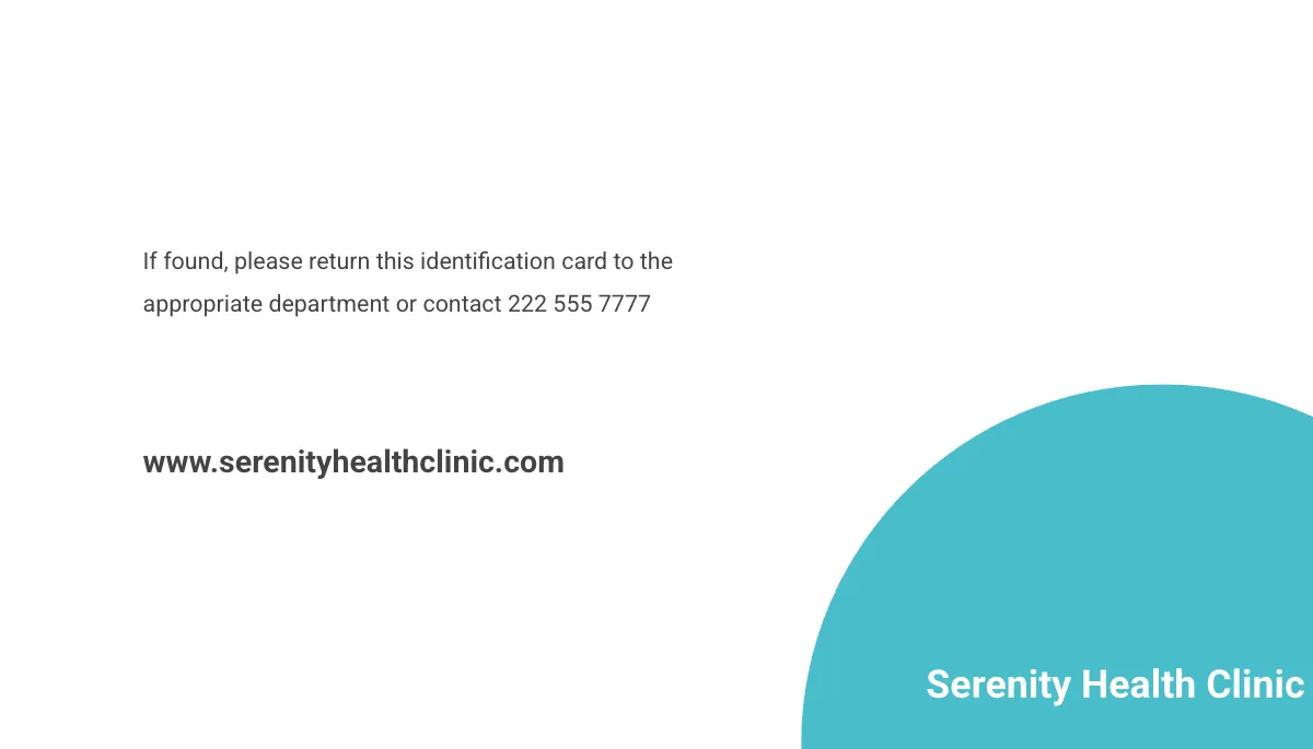 Free Healthcare ID Card Format Template to Edit Online