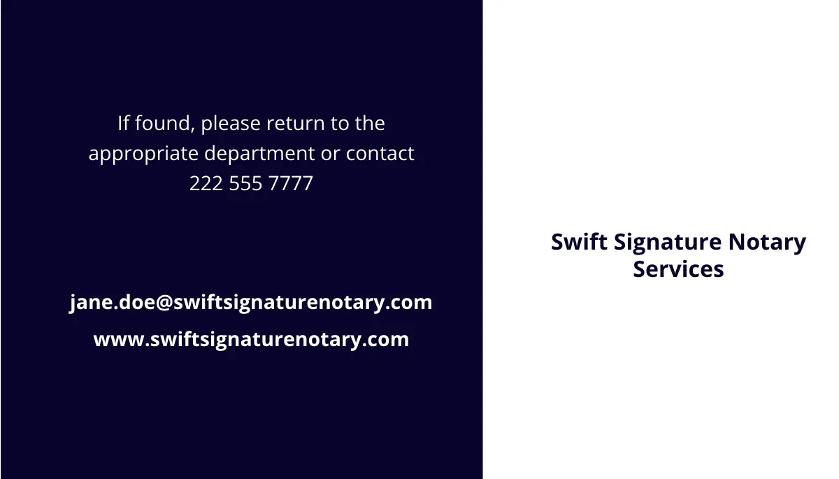 Free Notary Public ID Card Template to Edit Online