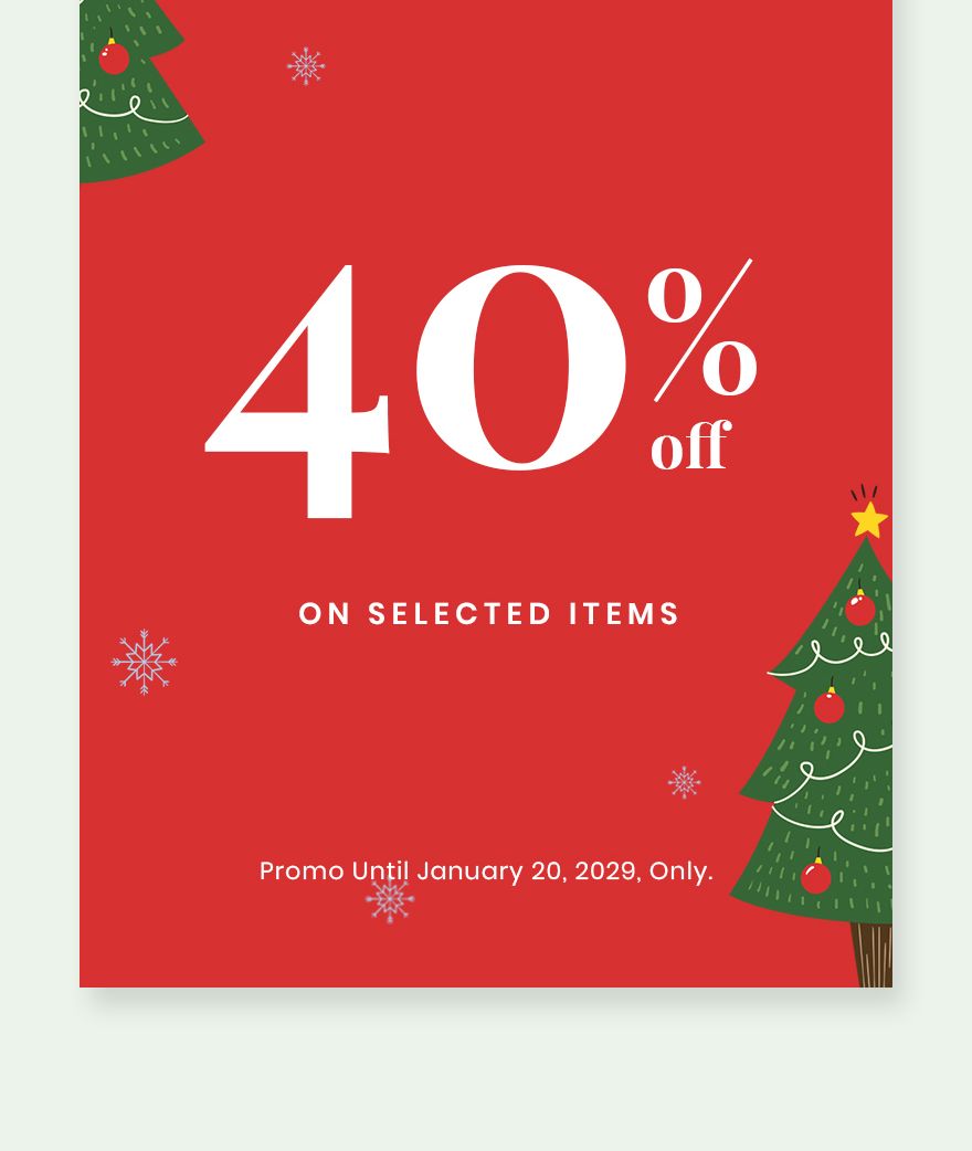 Christmas Holiday Sale Pinterest Pin Template