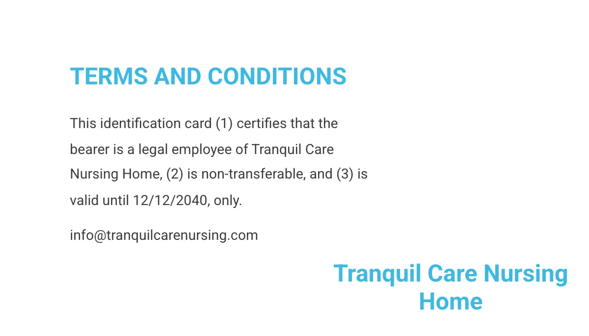 Free Nursing Home ID Card Template to Edit Online