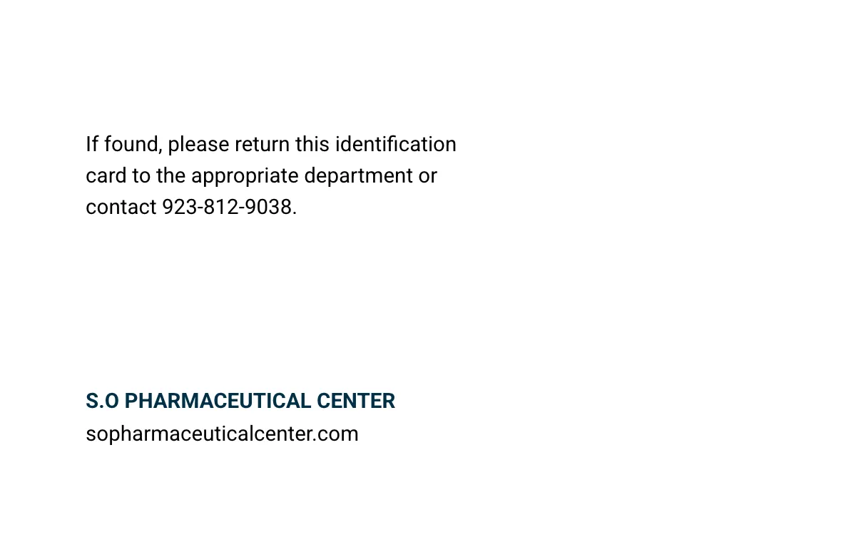 Free Pharma ID Card Template to Edit Online