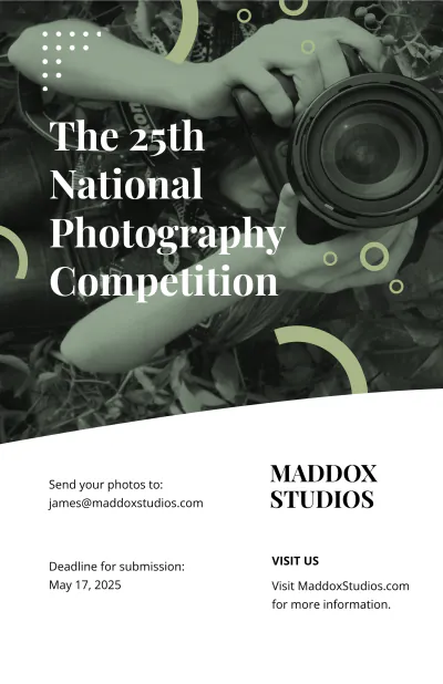 Free Photography Competition Poster Template to Edit Online