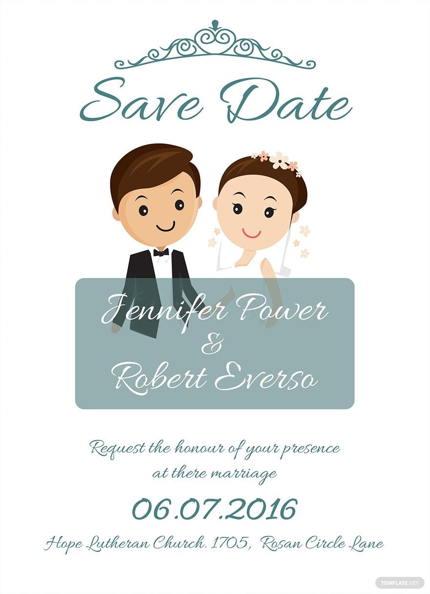 Save the Date Invitation Template - Illustrator, Word, Apple Pages ...