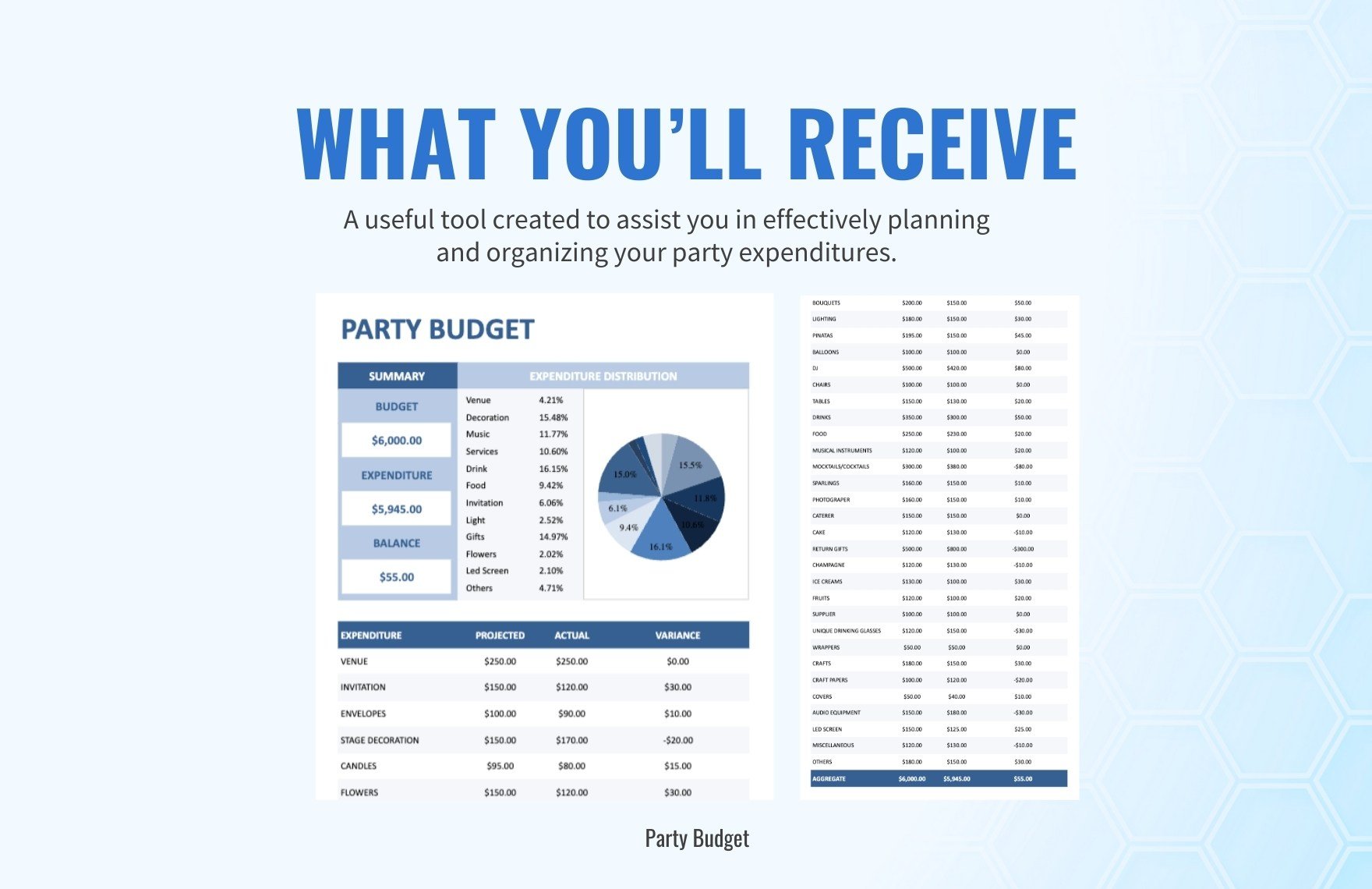 Party Budget Template
