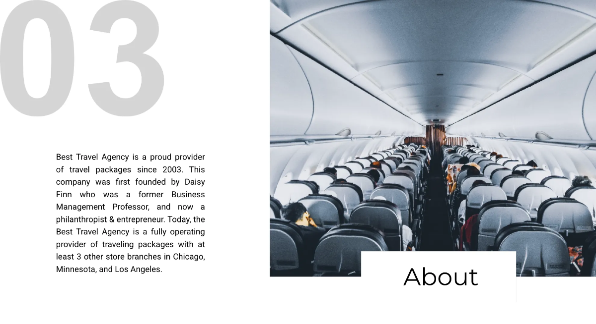 Free Aviation Theme Travel Agency Presentation Template to Edit Online