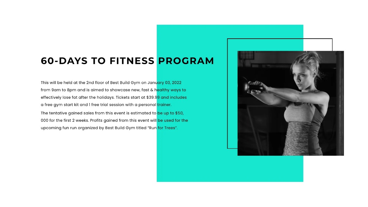 Free Fitness Gym Presentation Template to Edit Online