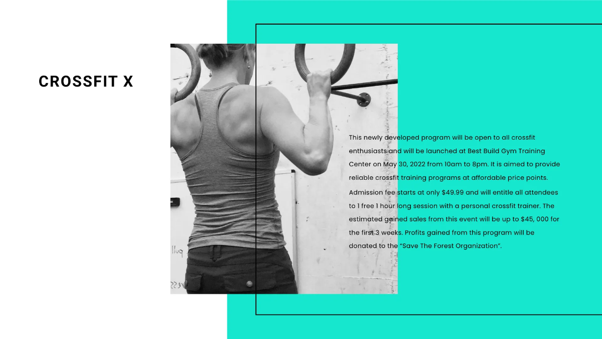Free Fitness Gym Presentation Template to Edit Online