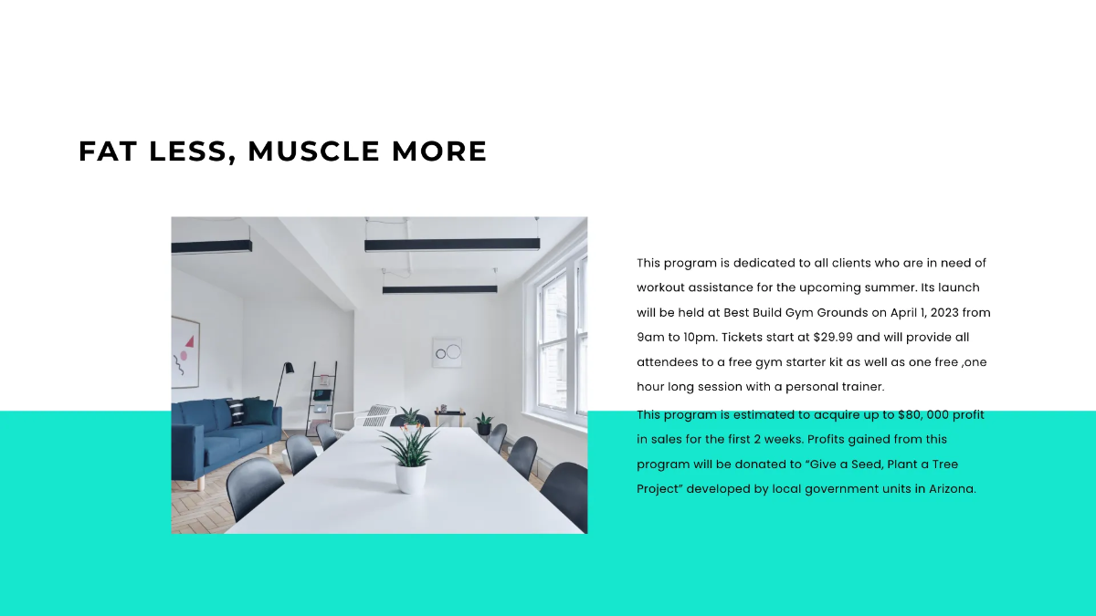 Free Fitness Gym Presentation Template to Edit Online