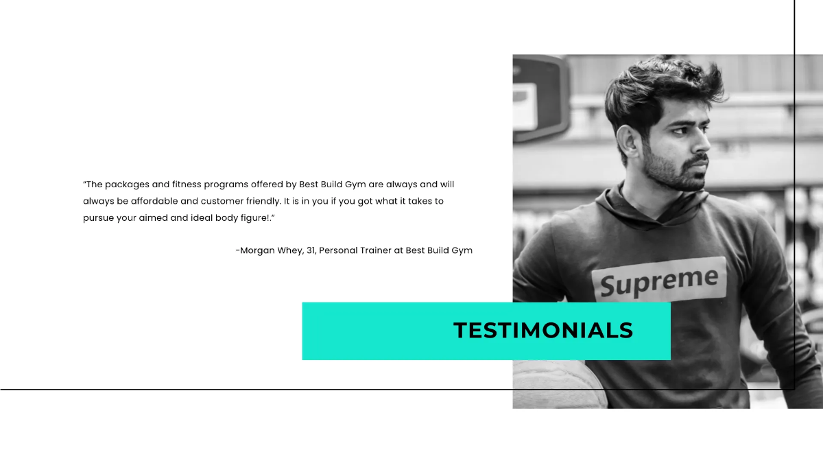 Free Fitness Gym Presentation Template to Edit Online