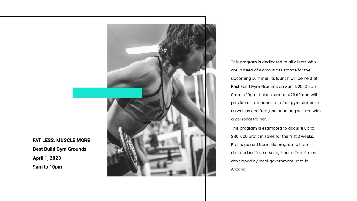 Free Fitness Gym Presentation Template to Edit Online