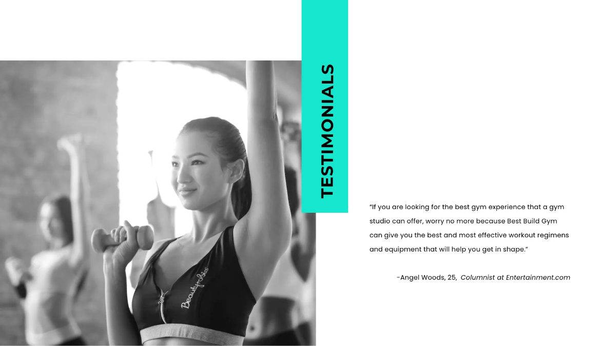Free Fitness Gym Presentation Template to Edit Online
