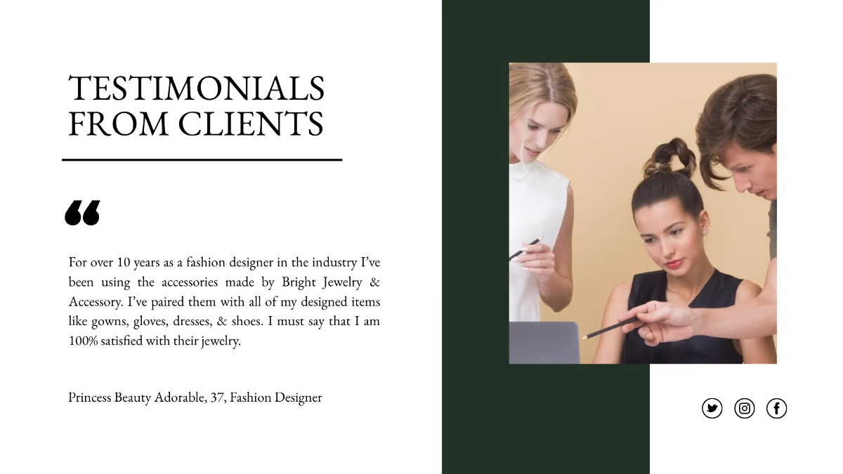 Free Jewellery Presentation Template to Edit Online