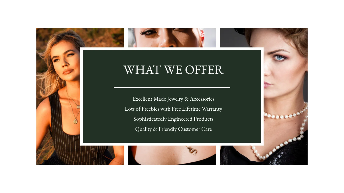 Free Jewellery Presentation Template to Edit Online