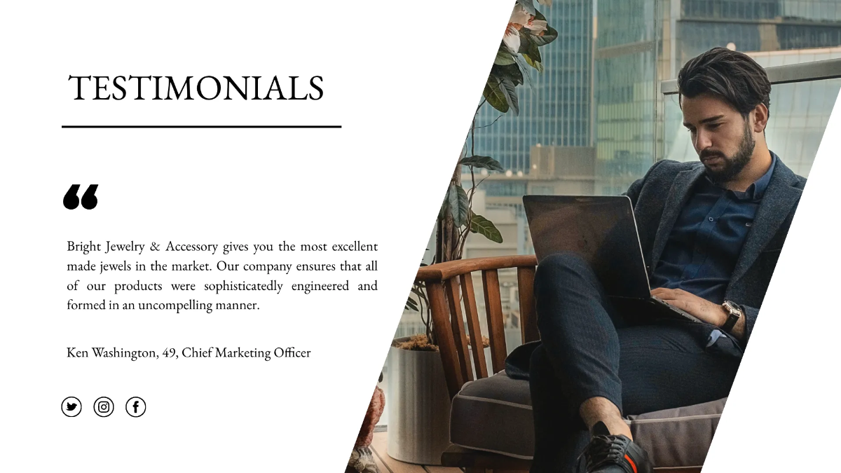 Free Jewellery Presentation Template to Edit Online