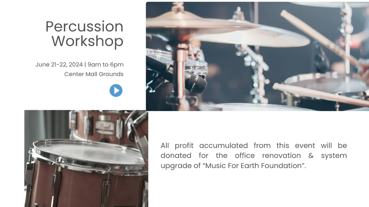 Free Music Event Presentation Template to Edit Online