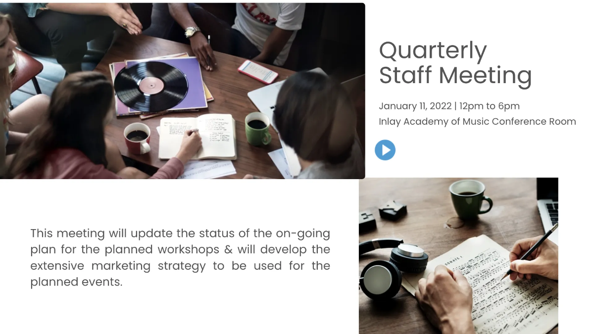 Free Music Event Presentation Template to Edit Online