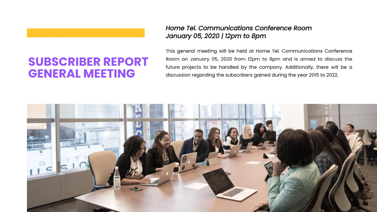 Free Subscriber Sales Presentation Template to Edit Online