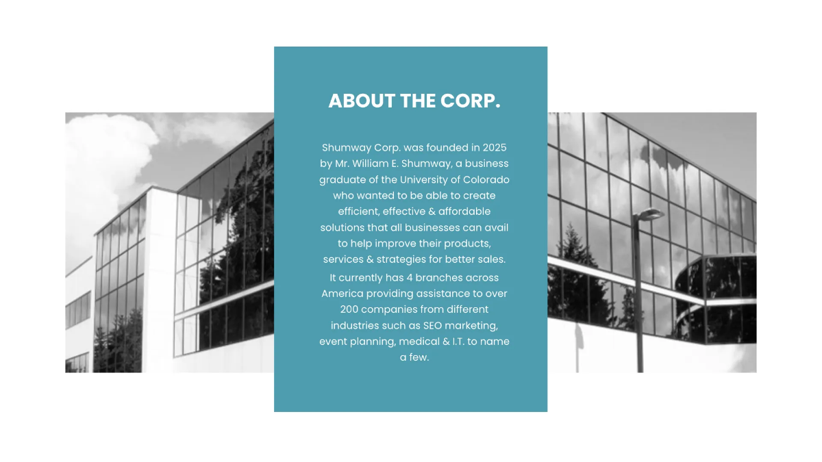 Free Corporate Company Presentation Template to Edit Online