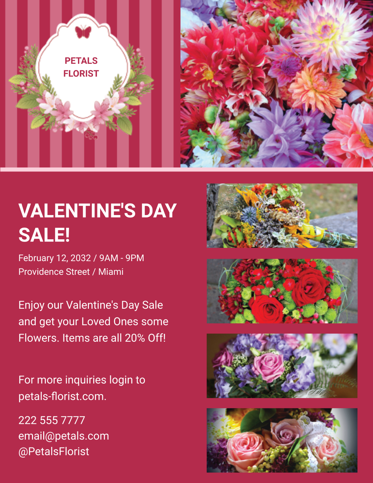 Printable Flower Shop Flyer Template - Edit Online & Download