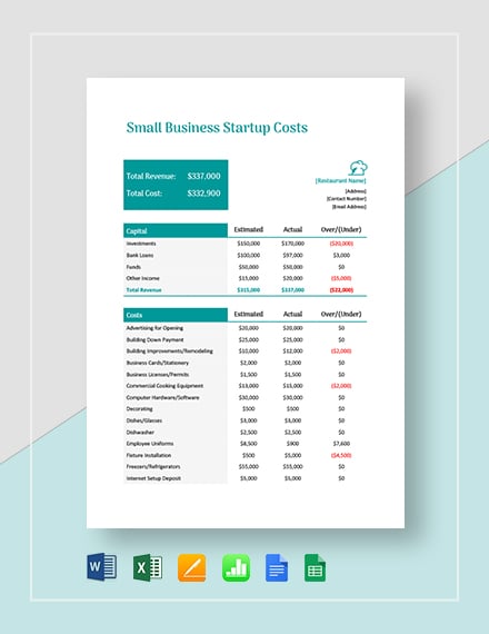 small business start up costs