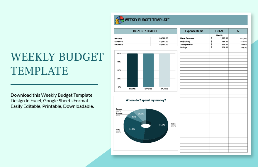 Weekly Budget Template