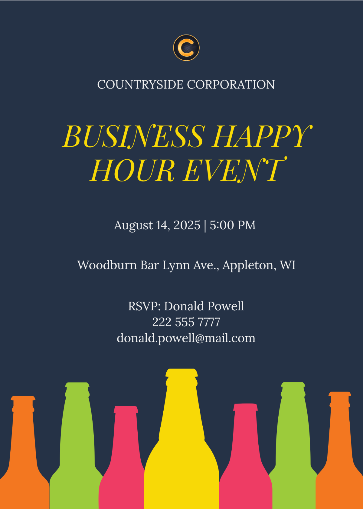 Business Happy Hour Invitation