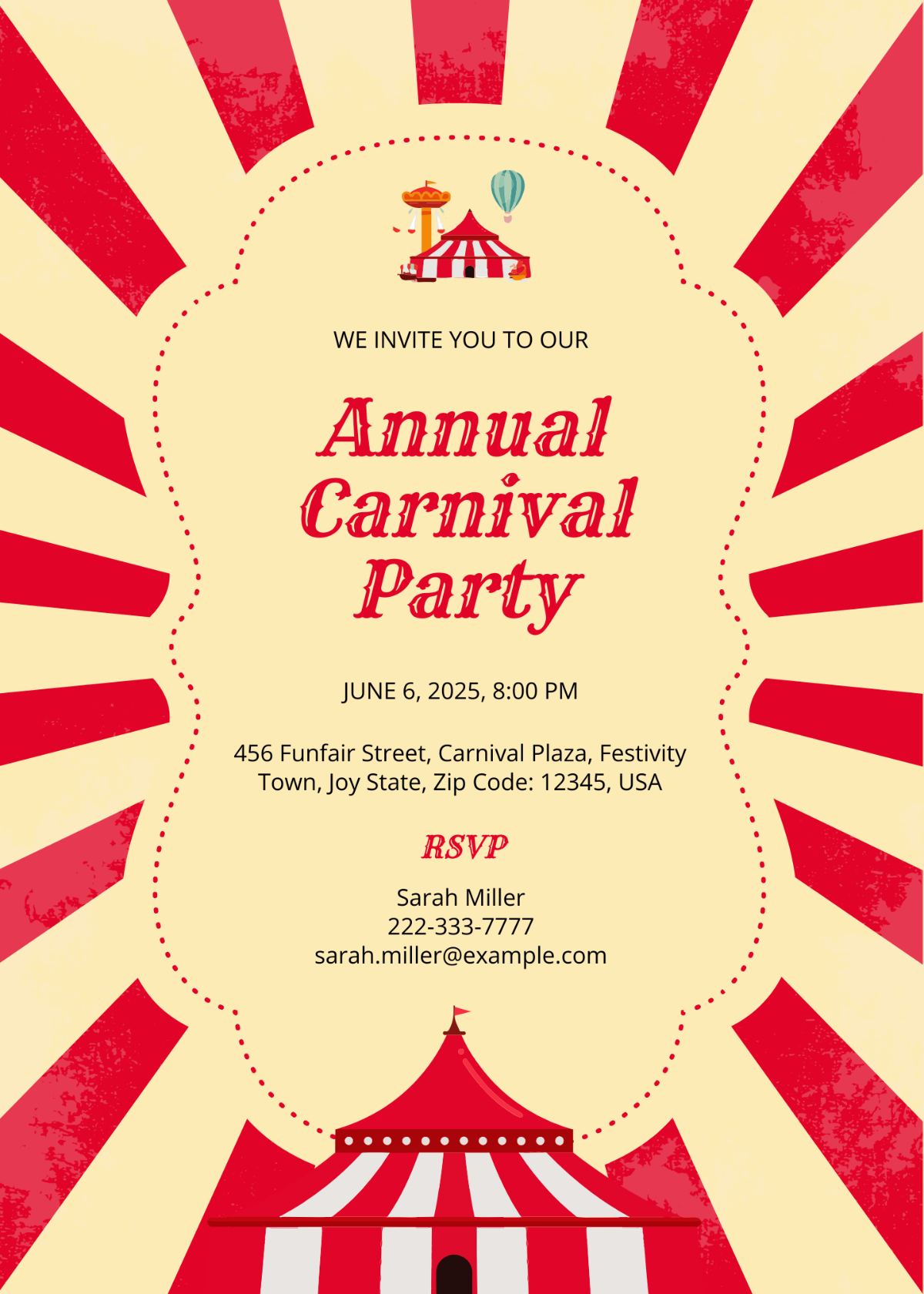 Carnival Party Invitation