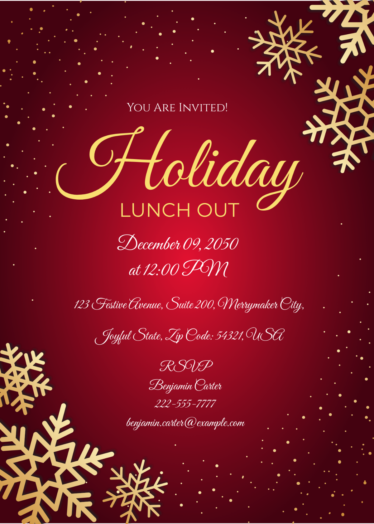 Holiday Lunch Invitation